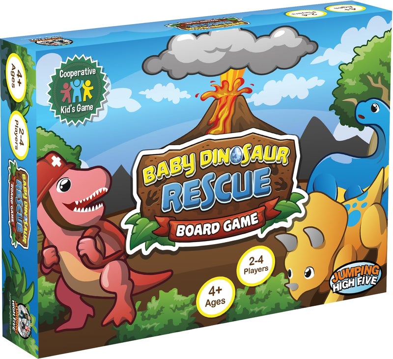 Jumping High Five Baby Dinosaur Rescue Board Game Cooperative Dinosaur Adventure Game for Kids Ages 4 Work Together to Save the Baby Dinos Easy to Learn Fun Family Board Game - Image 4