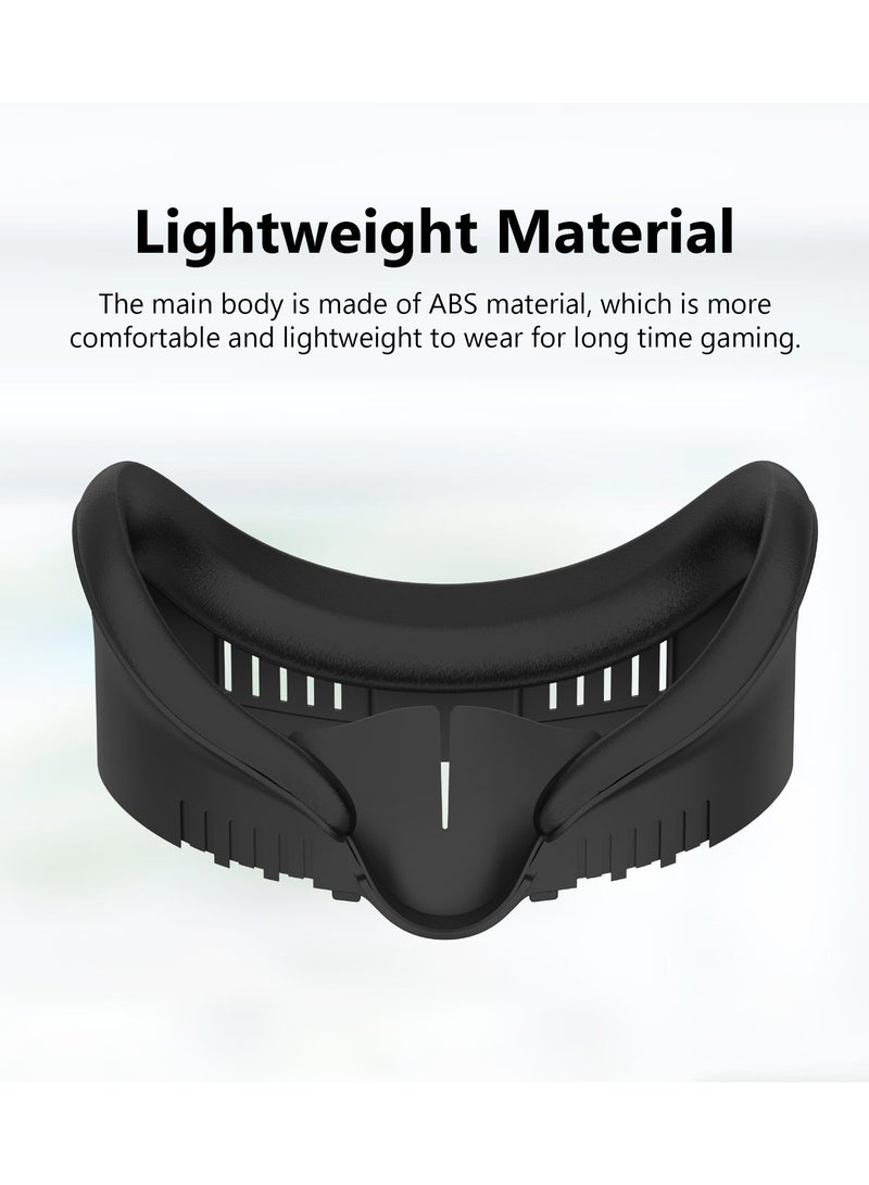 Applicable Meta Quest3 Replacement Mask Thickened and Widened ABS + PU Spare Mask VR Accessories (Black) - Image 2