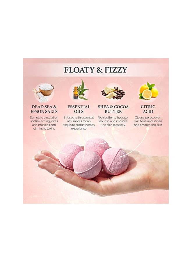 The Bros Scented Candles Bath Bombs Set, Gifts for Women, Birthday Gift for Her, 20pcs Set With Rose Scented Soap Flowers - Image 2