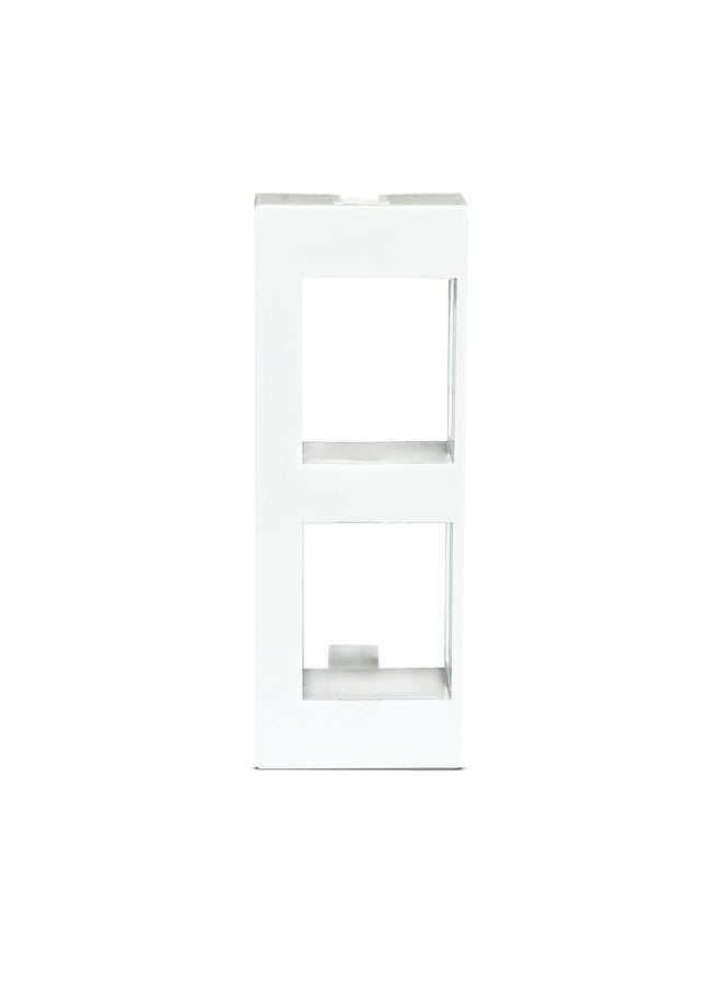 MX RJ45 CAT6/CAT6A Dual Data Port, 1 Module Network Socket Frame for 45×45 mm European & UK Modular Plates, LAN Ethernet Wall Connector for Structured Cabling Systems, Pack of 2 - Image 3