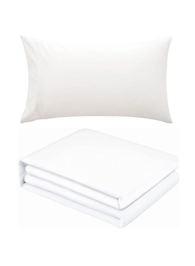 snooze Fitted bed sheet set 2Pcs, 120*200 cm, white  - Image 2