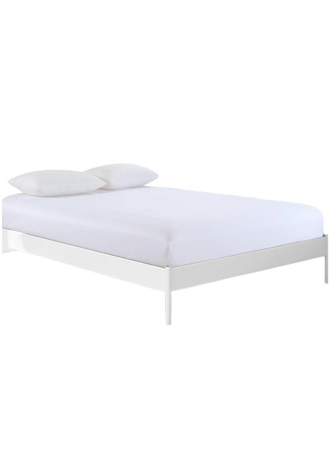 snooze Fitted bed sheet set 2Pcs, 120*200 cm, white  - Image 3