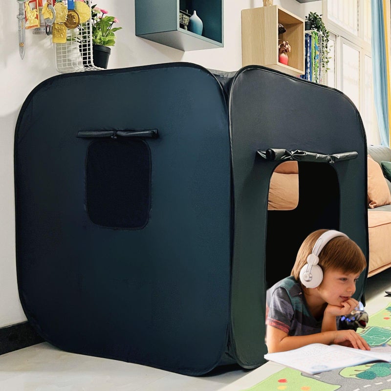 lukidoki Sensory Tent for Kids with Autism ADHD SPD CPC Certification Black Out Calm Corner Hideout Den Helps Children Adults Relax Reduce Anxiety Popup Autistic Sensory Room Play Tent - Image 3