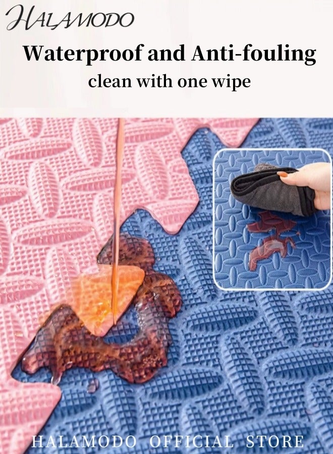 HALAMODO 8PCS Foam Puzzle Floor Play Mat Interlocking Puzzle Made of  Non-Toxic EVA with Bright Colors to Build a Safe Play Area for Kids & Babies & Toddlers - Image 3