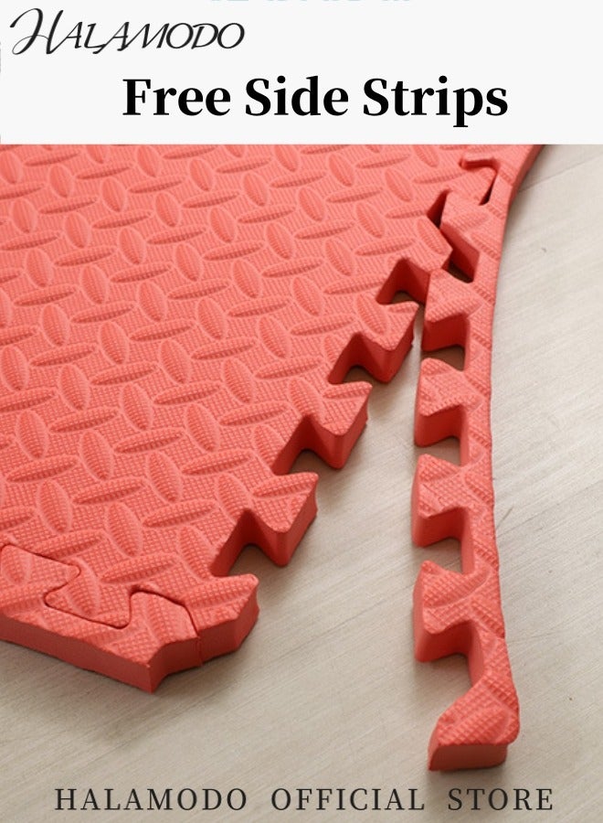 HALAMODO 8PCS Foam Puzzle Floor Play Mat Interlocking Puzzle Made of  Non-Toxic EVA with Bright Colors to Build a Safe Play Area for Kids & Babies & Toddlers - Image 4