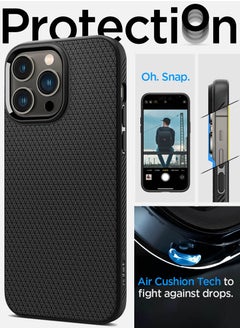 Spigen Liquid Air iPhone 14 Pro Case Cover - Matte Black  - Image 4