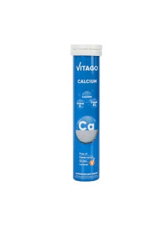 VITAGO Calcium Effervescent Tablet, Vitamin D3, K2 - 20 Tablets  - Image 1