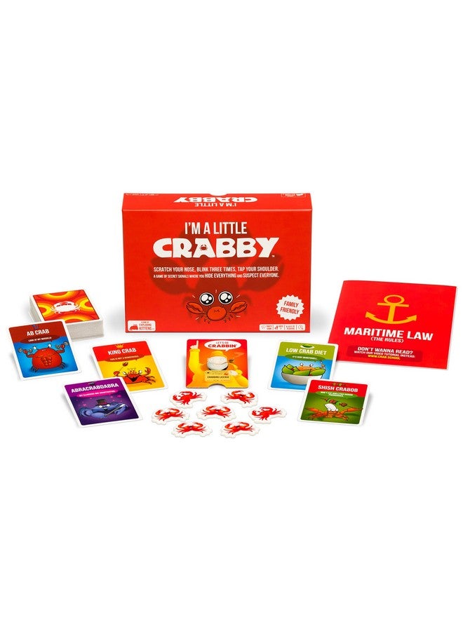 Exploding Kittens LLC I'm A Little Crabby by Exploding Kittens - 4-10 Players - Ages 7+ - 15 Minutes to Play - Sneaky Matching Card Game - Party Game, Ideal for Family Night, Kid and Adult  - Image 2