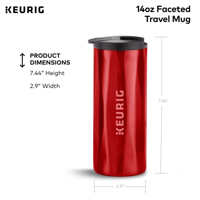 Keurig Keurig Coffee Travel Mug  Fits Under Any Keurig K-Cup Pod Coffee Maker  14 oz  Red - Image 2