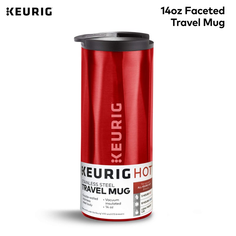 Keurig Keurig Coffee Travel Mug  Fits Under Any Keurig K-Cup Pod Coffee Maker  14 oz  Red - Image 4