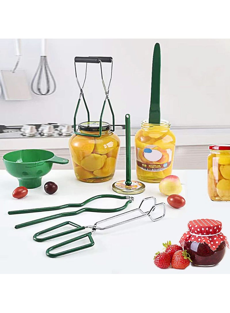 NIBEMINENT 6PCS Canning Kit for Beginner, Home tools Canners, Food Grade Stainless Steel Accessories, Supplies Starter Kit, Green - Image 1