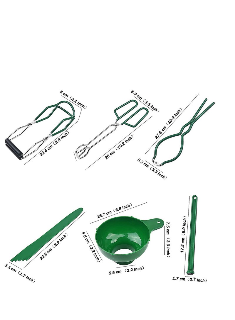 NIBEMINENT 6PCS Canning Kit for Beginner, Home tools Canners, Food Grade Stainless Steel Accessories, Supplies Starter Kit, Green - Image 5