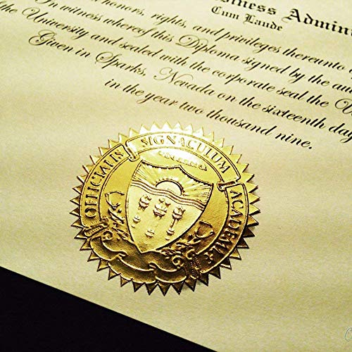 Remarkable Gold Certificate Embossing Seal Label - 1.5" Inch Gold Foil Sticker Envelope Package Serrated Edge Self-Adhesive Stickers – 180 Labels Per Pack - Image 5