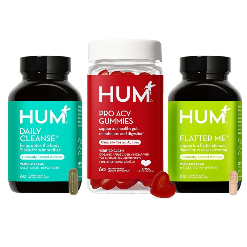 HUM The Gut Health Bundle a Powerful 3Step Set That Cleanses Optimizes Digestion  Supports Healthy Bacteria for a Balanced Gut - Image 1