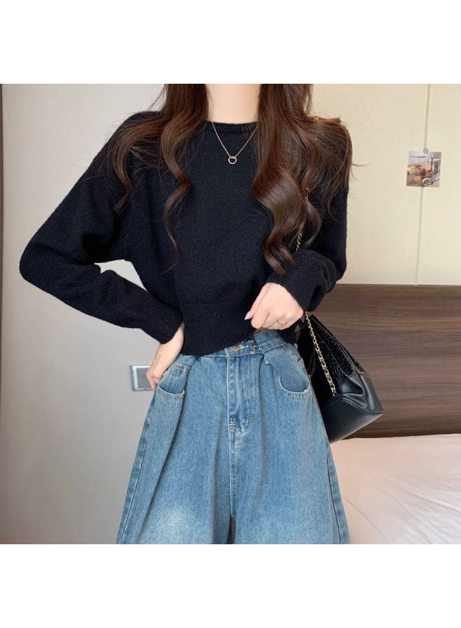 Sweater Pullover for Women Long Sleeve Fashion Loose Tops Female Half-high Collar Pullovers  Knitwear Tops