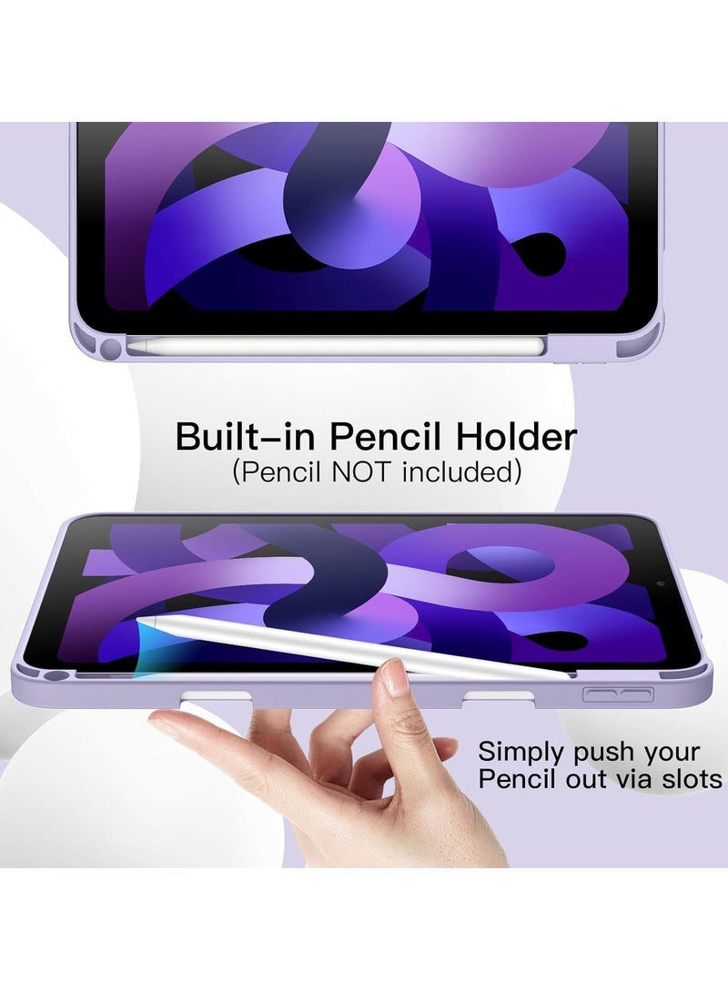 MIGOFAST IPad Air 11-Inch M3/M2 (2025/2024) iPad Air 5/4 (2022/2020 5th/4th Generation 10.9-Inch) with Pencil Holder, Slim Tablet Cover with Soft TPU Back, Auto Wake/Sleep Light Purple - Image 4