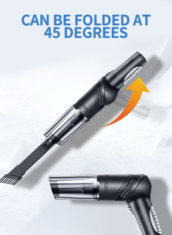 GROIC Cordless Handheld Vacuum Cleaner, Hand held Vacuum Cleaner, 12000Pa Car Vacuum Cleaner Dual Suction Modes Ultra Light Rotatable Cordless Rechargeable Car Vacuum Wet Dry for Car  - Image 2