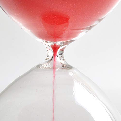 GracesDawn Graces Dawn Super beautiful transparent glass Hourglass Sand Timer 60 minutes with (red) - Image 4