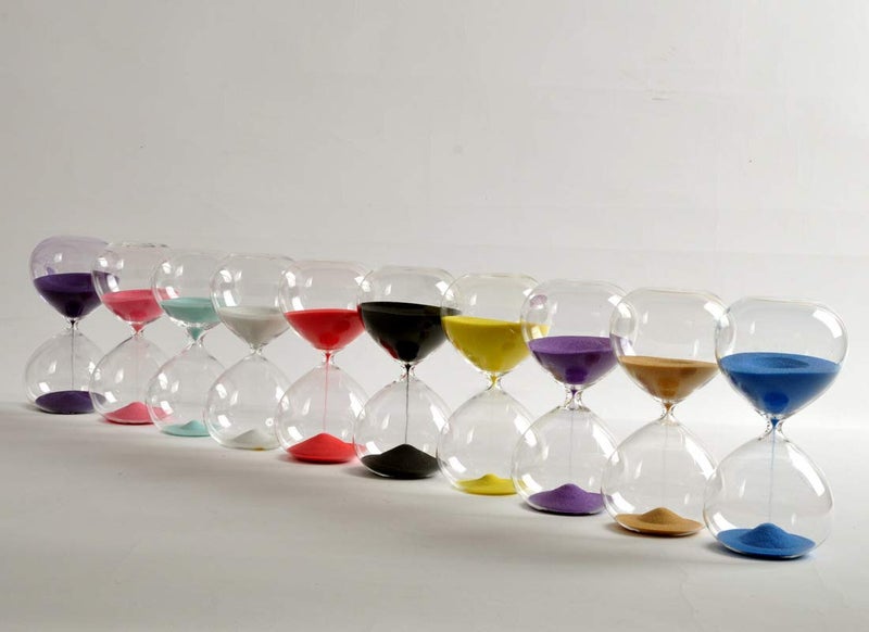 GracesDawn Graces Dawn Super beautiful transparent glass Hourglass Sand Timer 60 minutes with (red) - Image 5