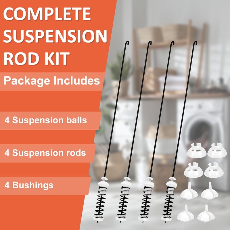 Funmit W10780048 Washer Suspension Rod Kit - Compatible with Whirlpool Kenmore Amana Maytag Washing Machines - Image 4