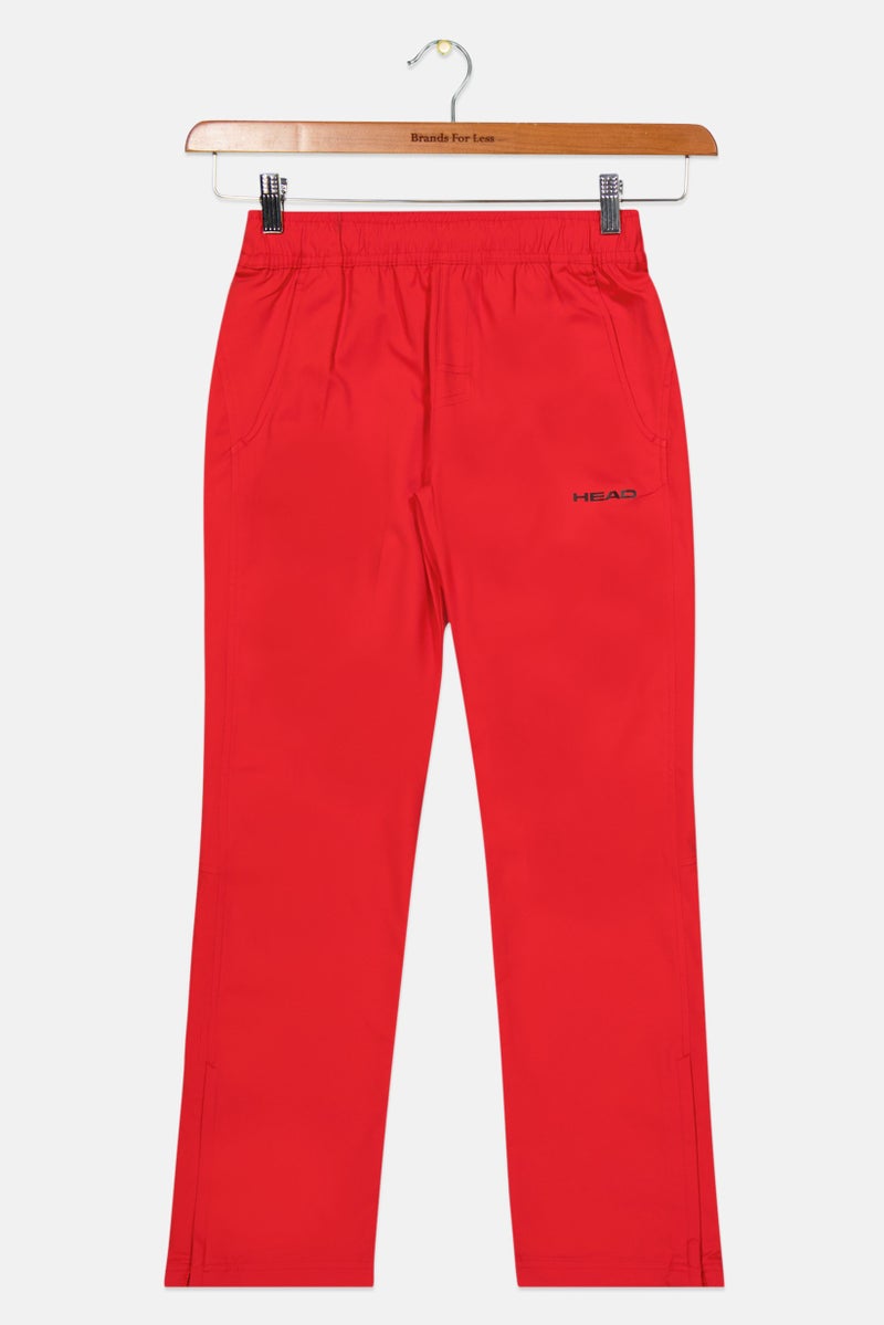 HEAD Kids Boy Drawstring Brand Logo Sport Pants, Red  - Image 2
