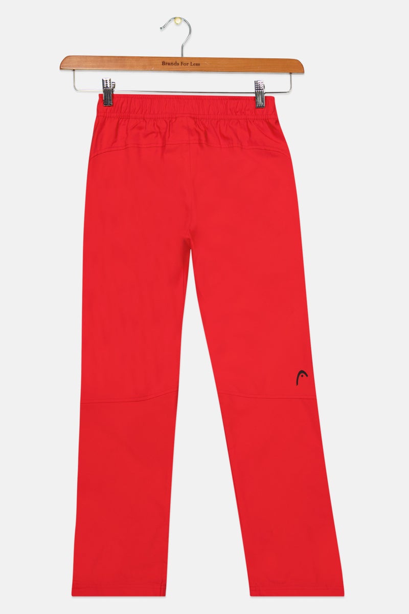HEAD Kids Boy Drawstring Brand Logo Sport Pants, Red  - Image 1