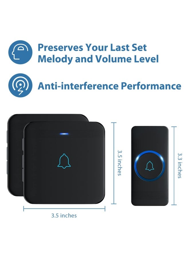 AVANTEK طقم جرس باب لاسلكي مقاوم للماء D-3B - Image 5
