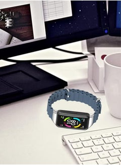 X-level Silicone Ocean Strap Compatible with Honor Band 6/7/Huawei Band 6 Breathable Comfortable Adjustable Sports Replacement Band for Honor Band 6/7/Huawei Band 6 Silicone Hole Wavy Desing Band  - Image 5