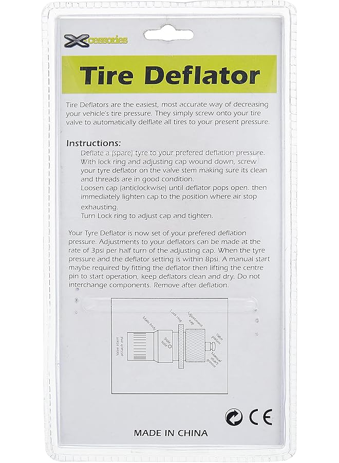 إكسيسوريز مجموعة تفريغ هواء الإطارات X-2360، 4 قطع - Image 2