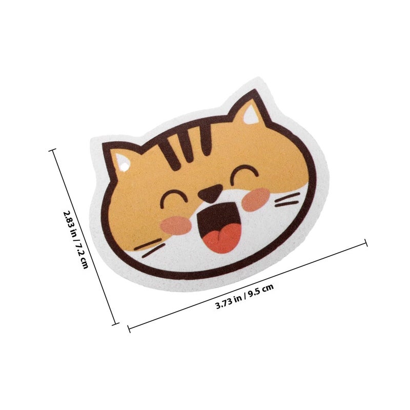 Compressed Wood Pulp Dish Scrubbers 3 Pack Reusable Cat Pattern Sponges For Kitchen And Bathroom - Image 3