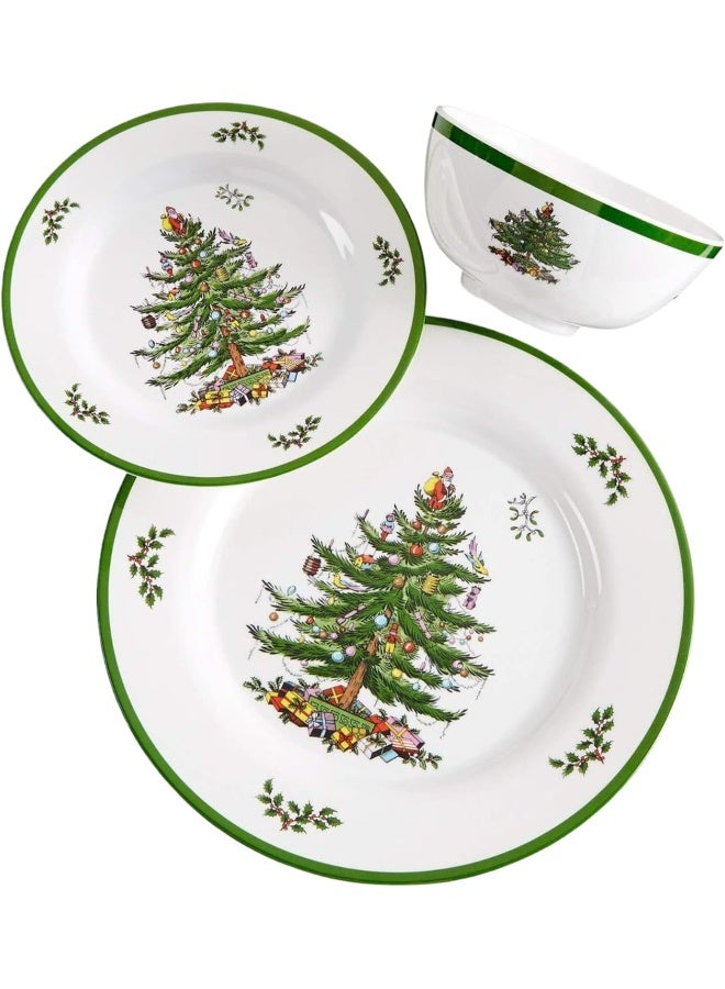 Spode Christmas Tree 12Piece Melamine Dinnerware Set - Image 1