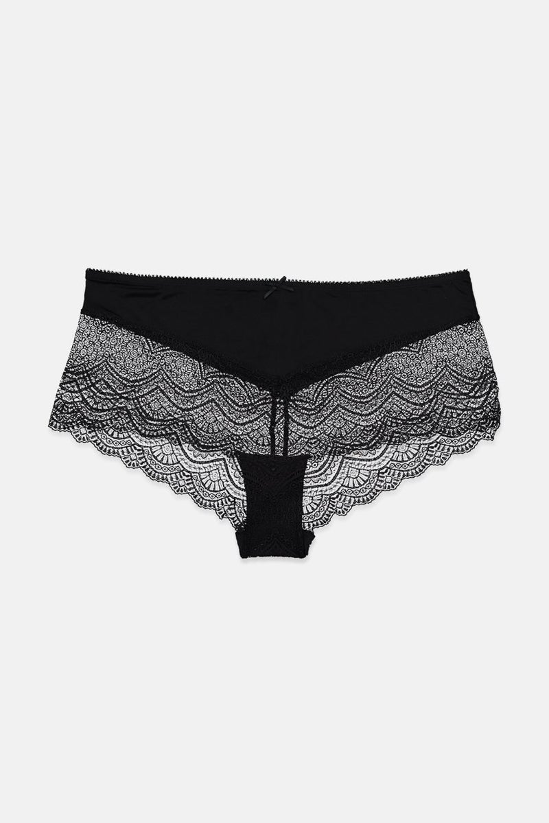 Tchibo Women One Piece Lace Panty, Black - Image 1