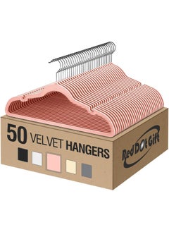 Red Dot Gift Red Dot Gift® 50 Pack Velvet Clothes Hangers 45cm Heavy Duty Durable Coat and Clothes Hangers  - Image 1