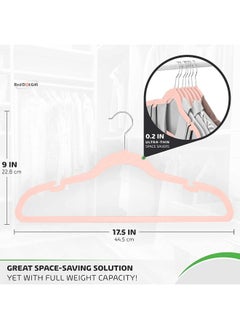 Red Dot Gift Red Dot Gift® 50 Pack Velvet Clothes Hangers 45cm Heavy Duty Durable Coat and Clothes Hangers  - Image 2