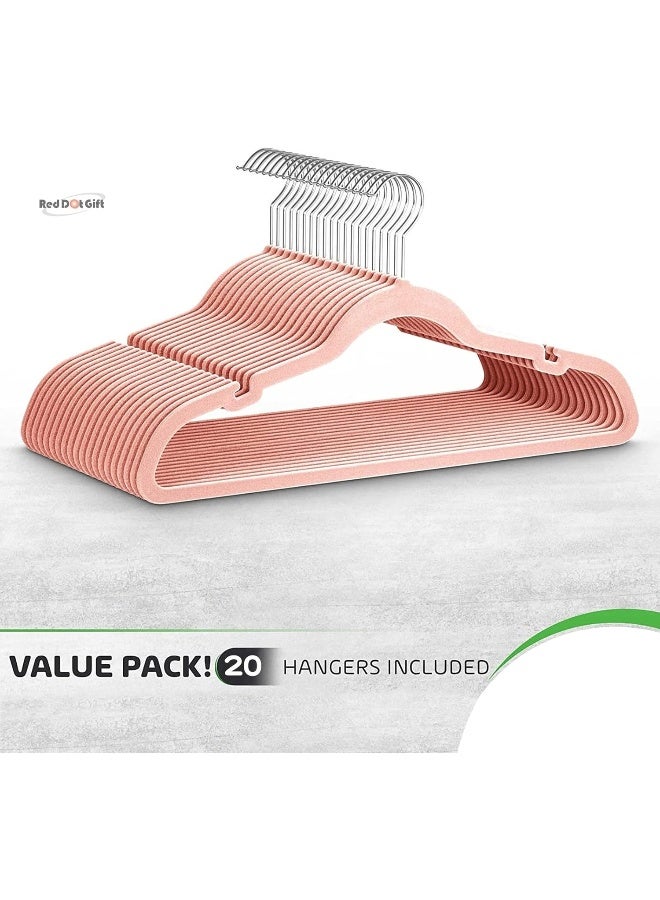Red Dot Gift Red Dot Gift® 50 Pack Velvet Clothes Hangers 45cm Heavy Duty Durable Coat and Clothes Hangers - Image 3