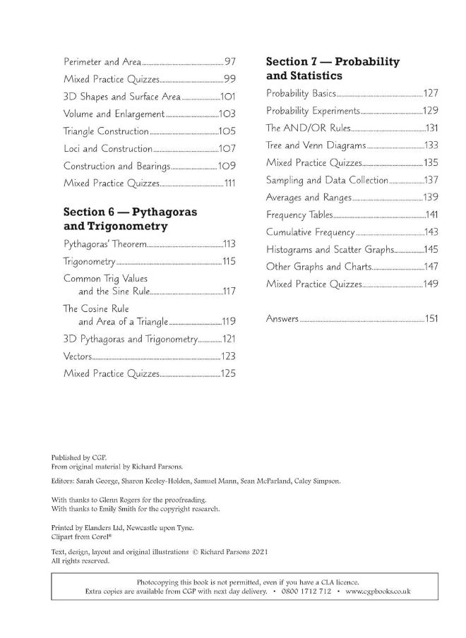 null - Coordination Group Publications Ltd (CGP) GCSE Maths AQA Knowledge Retriever - Higher - Image 1
