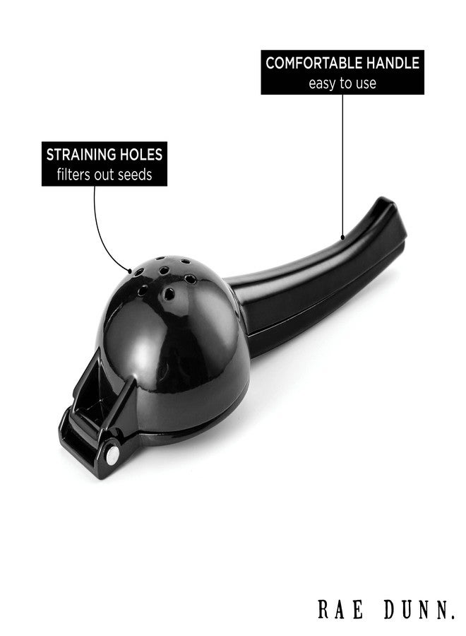 Rae Dunn Manual Citrus Press Juicer – Metal Lemon Juicer and Citrus Squeezer – Handheld Juicer for Lemons, Limes, Tangerines and More (Black) - Image 5