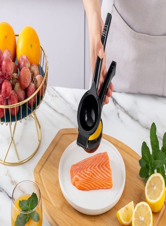 Rae Dunn Manual Citrus Press Juicer – Metal Lemon Juicer and Citrus Squeezer – Handheld Juicer for Lemons, Limes, Tangerines and More (Black) - Image 3