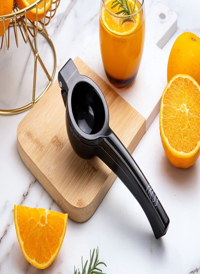 Rae Dunn Manual Citrus Press Juicer – Metal Lemon Juicer and Citrus Squeezer – Handheld Juicer for Lemons, Limes, Tangerines and More (Black) - Image 4