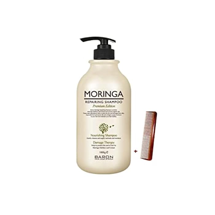 Baron [BARON] MORINGA Hair Treatment Repairing Shampoo Premium Edition 1000ml 33.9 fl oz - For Dry and Damaged Hair - Image 1