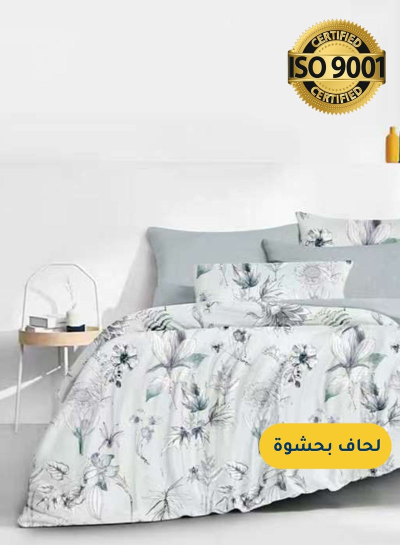 Master Home Textile Microfiber Printed Comforter Sets, Fits 120 x 200 cm Single Size Bed, 4 Pcs, With Soft Filling, Celine Series  - Image 1