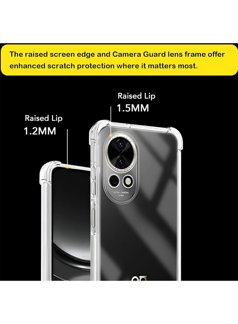 Techie Huawei Nova 12 5G / Nova 13 5G Case - TPU Bumper Corner Transparent Back Cover Case with Camera Lens Protection For Huawei Nova 12 5G / Nova 13 5G - Clear - Image 3