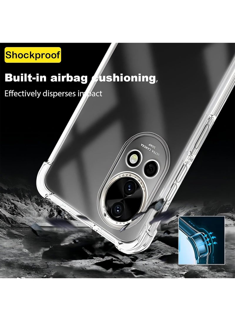 Techie Huawei Nova 12 5G / Nova 13 5G Case - TPU Bumper Corner Transparent Back Cover Case with Camera Lens Protection For Huawei Nova 12 5G / Nova 13 5G - Clear - Image 2