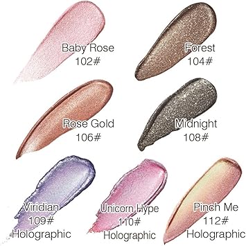 PHOERA Magnificent Metals Waterproof Liquid Glitter Glow Eyeshadow Palette Shimmer Long Lasting Cosmetic Metallic Eye Shadow Pigment Makeup 110 Unicorn Hype - Image 2