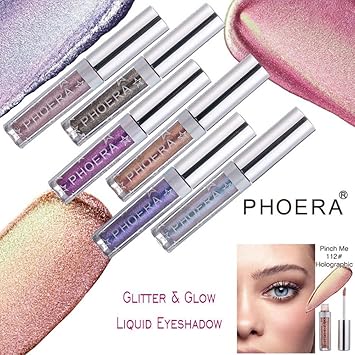 PHOERA Magnificent Metals Waterproof Liquid Glitter Glow Eyeshadow Palette Shimmer Long Lasting Cosmetic Metallic Eye Shadow Pigment Makeup 110 Unicorn Hype - Image 3