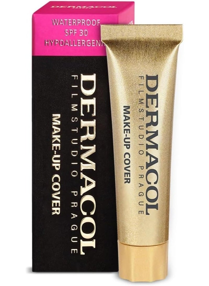 Dermacol Full Coverage Matte Foundation SPF30 Waterproof 13g Shade 208 – For Oily Skin, Acne & Dark Circles - Image 2