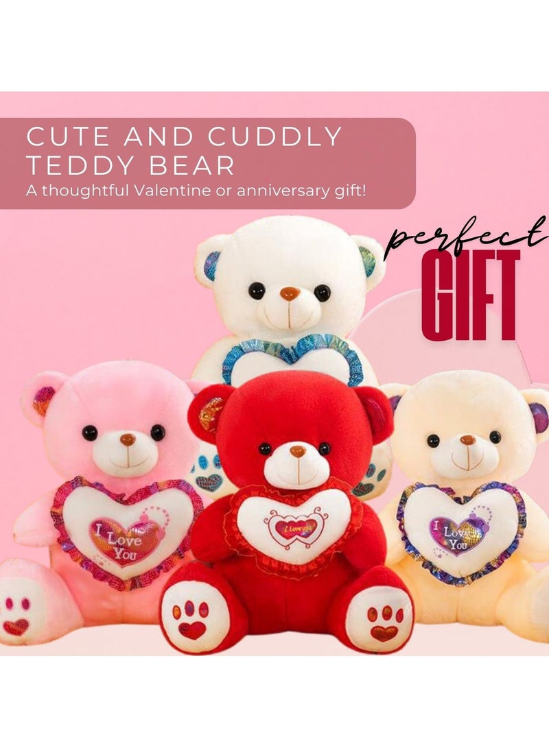 Home Smart Cute and Cuddly Led Lights Teddy Bear with Assorted Color and Size 30 cm for Girls Friends and Couples Ideal for Birthday Valentine and Birthday Gift - Image 4