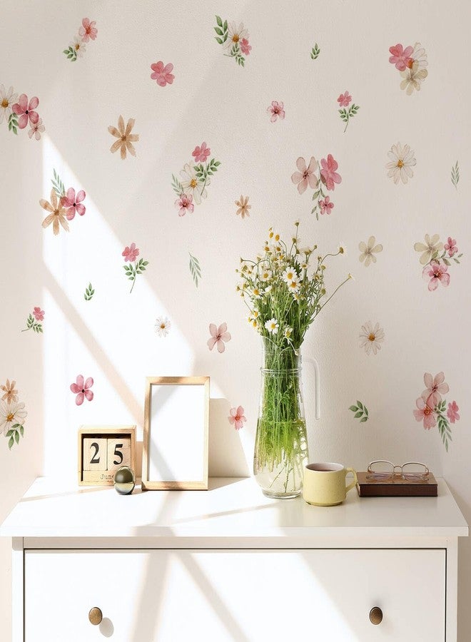 YouRfocus Daisy Watercolor Wall Decals | 68 PCS Boho Flower Stickers for Girls' Rooms, Playrooms, and Nurseries | Dual Layer Print for High Coverage | Removable Peel and Stick Wall Decor | 12 Sheets - Image 1