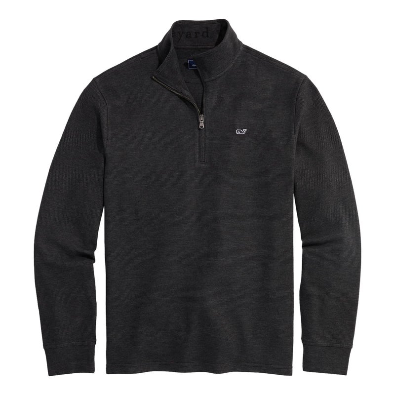 Vineyard Vines Men's Saltwater Quarter-Zip, Jet Black - Image 1