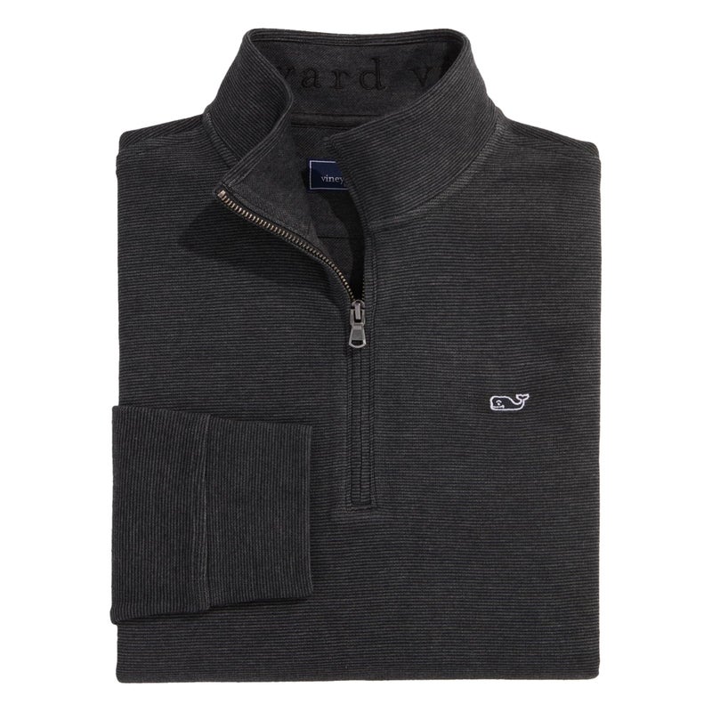 Vineyard Vines Men's Saltwater Quarter-Zip, Jet Black - Image 4